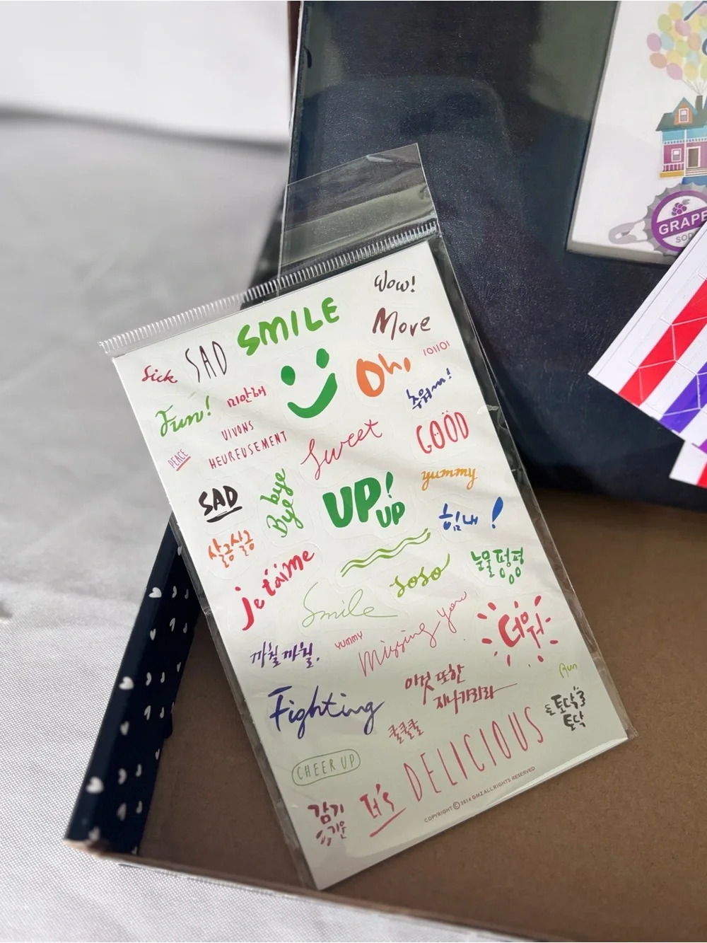 Scrapbook Photo Album DIY Black Leather Album and Stickers